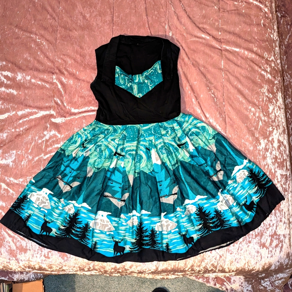 Retro Vintage Sweetheart Swing Dress sz Large